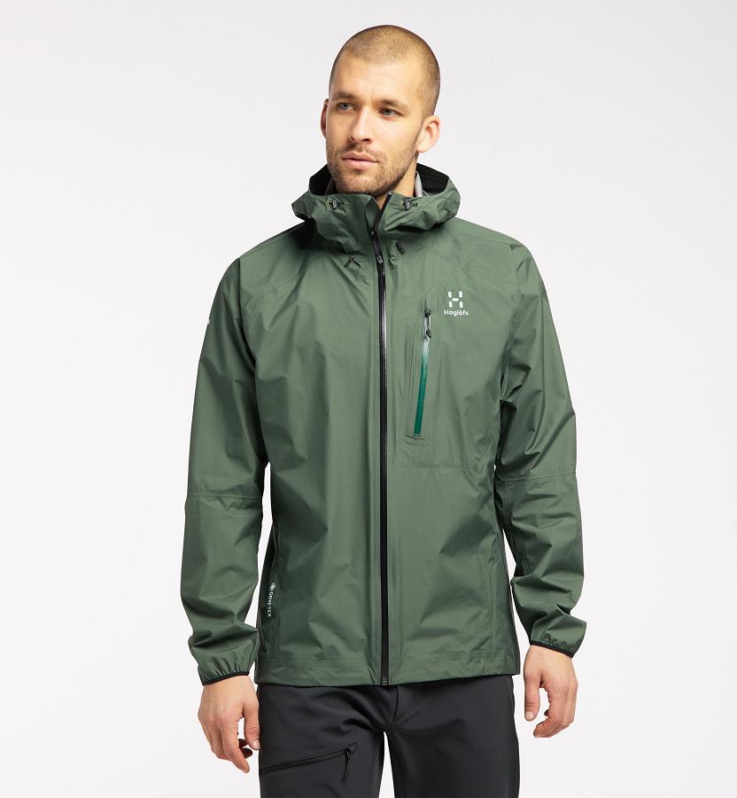 Haglöfs Mens L.I.M Waterproof Jacket Dark Green New Zealand 13497FWSZ
